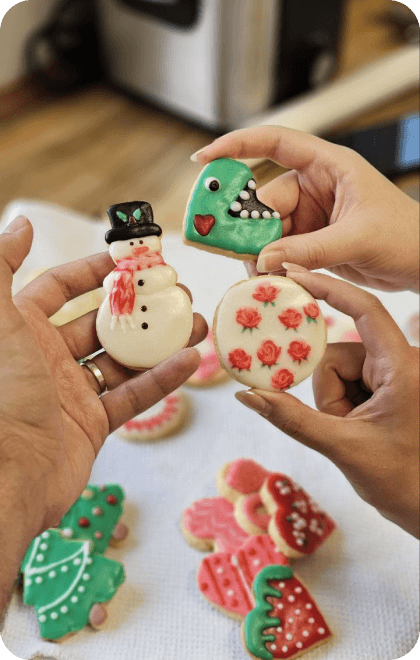 Hand-decorated icing cookies